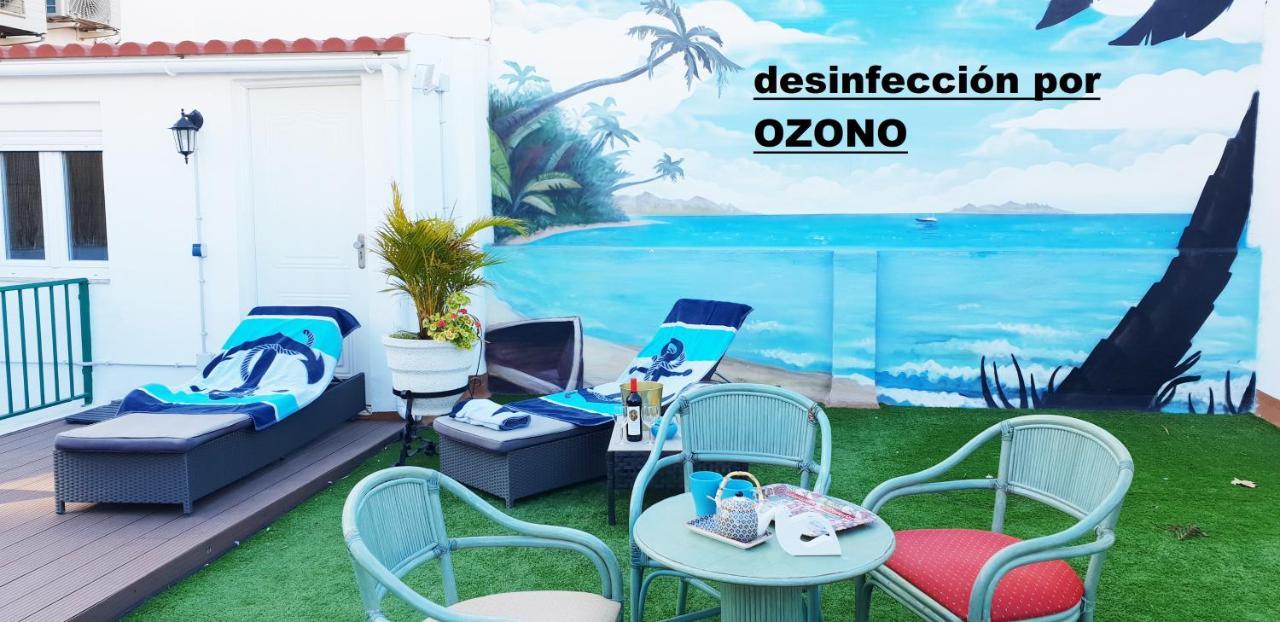 Blue Flat Center With Terrace Apartment